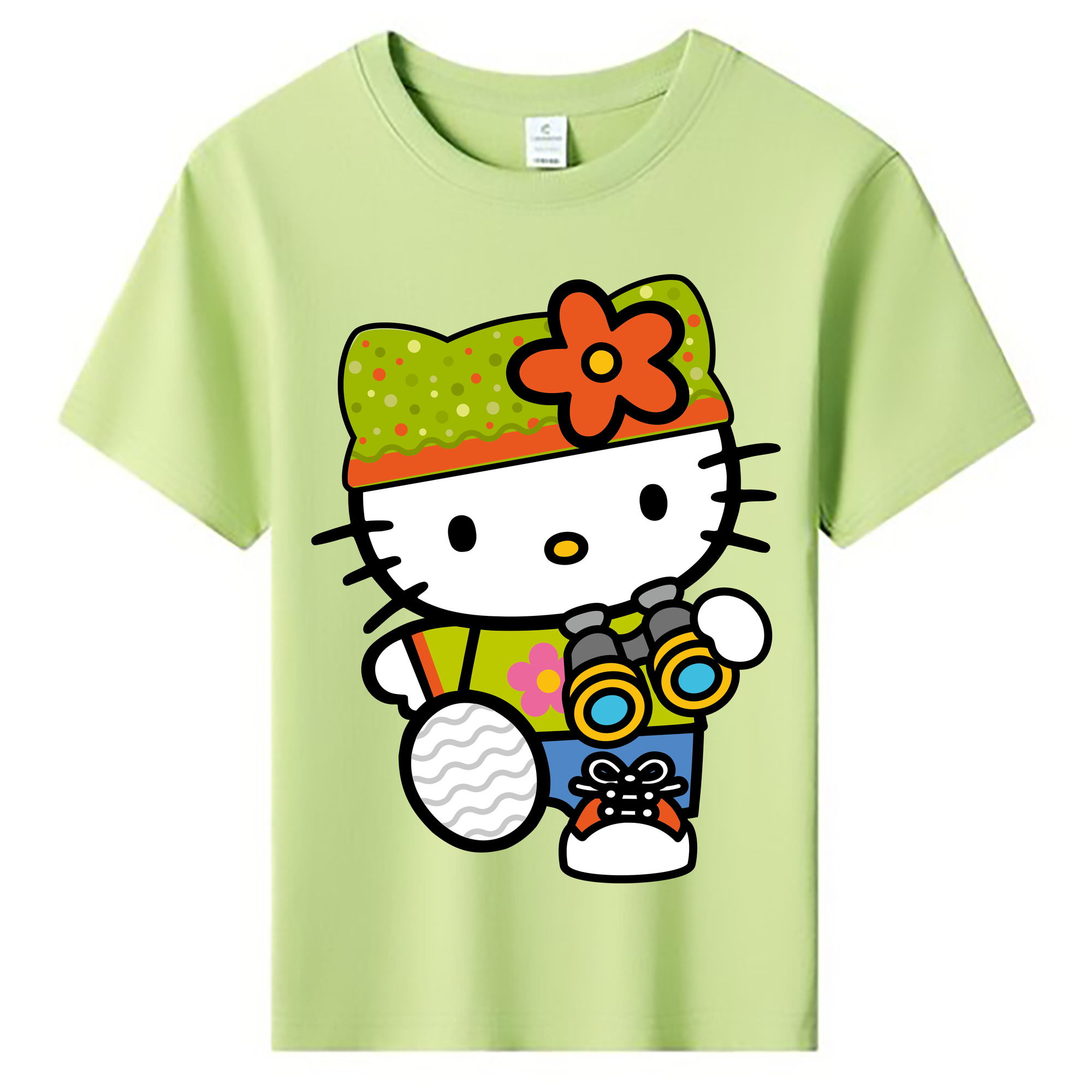 （画像用） Hello Kitty ハローキティ 綿100％キッズTシャツ（フロントプリント）